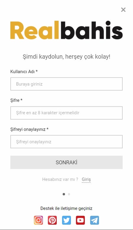 realbahis Adres Android Girişi